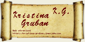 Kristina Gruban vizit kartica